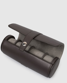 Brunello Cucinelli Brown leather watch case MWZNBU161