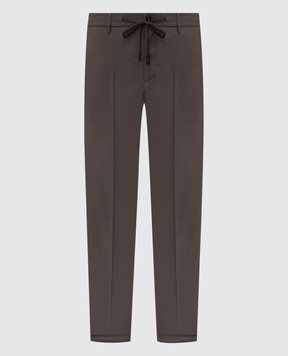Peserico Brown wool pants R54295D02561