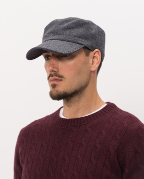 Brunello Cucinelli Gray wool cap M038P9854