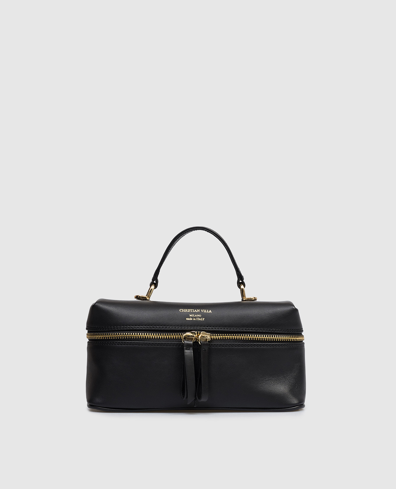 

Black crossbody bag with logo print Christian Villa