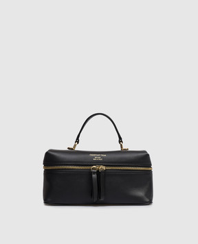 Christian Villa Black crossbody bag with logo print 06454