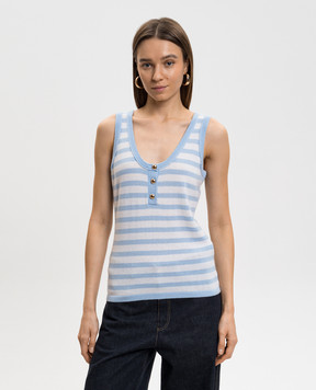 Allude Striped wool and cashmere top 26217082