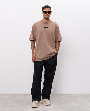 Dolce&Gabbana Brown T-shirt with inside-out effect G8RI4TG7P1O