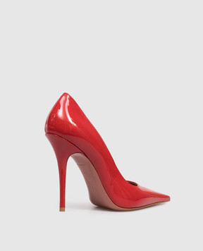 Amina Muaddi Barbara red patent leather shoes 16S365988BAR
