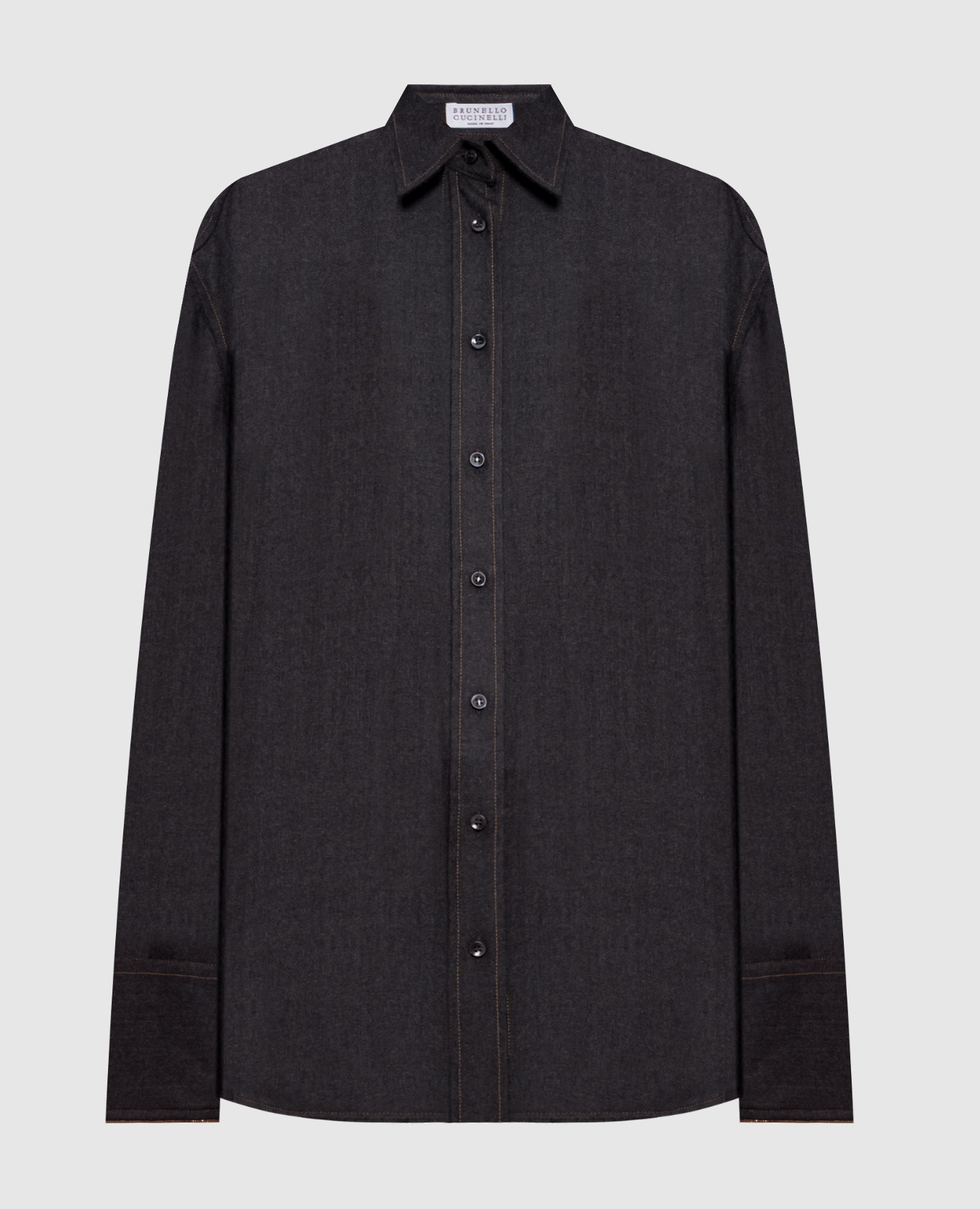 Dark gray wool shirt