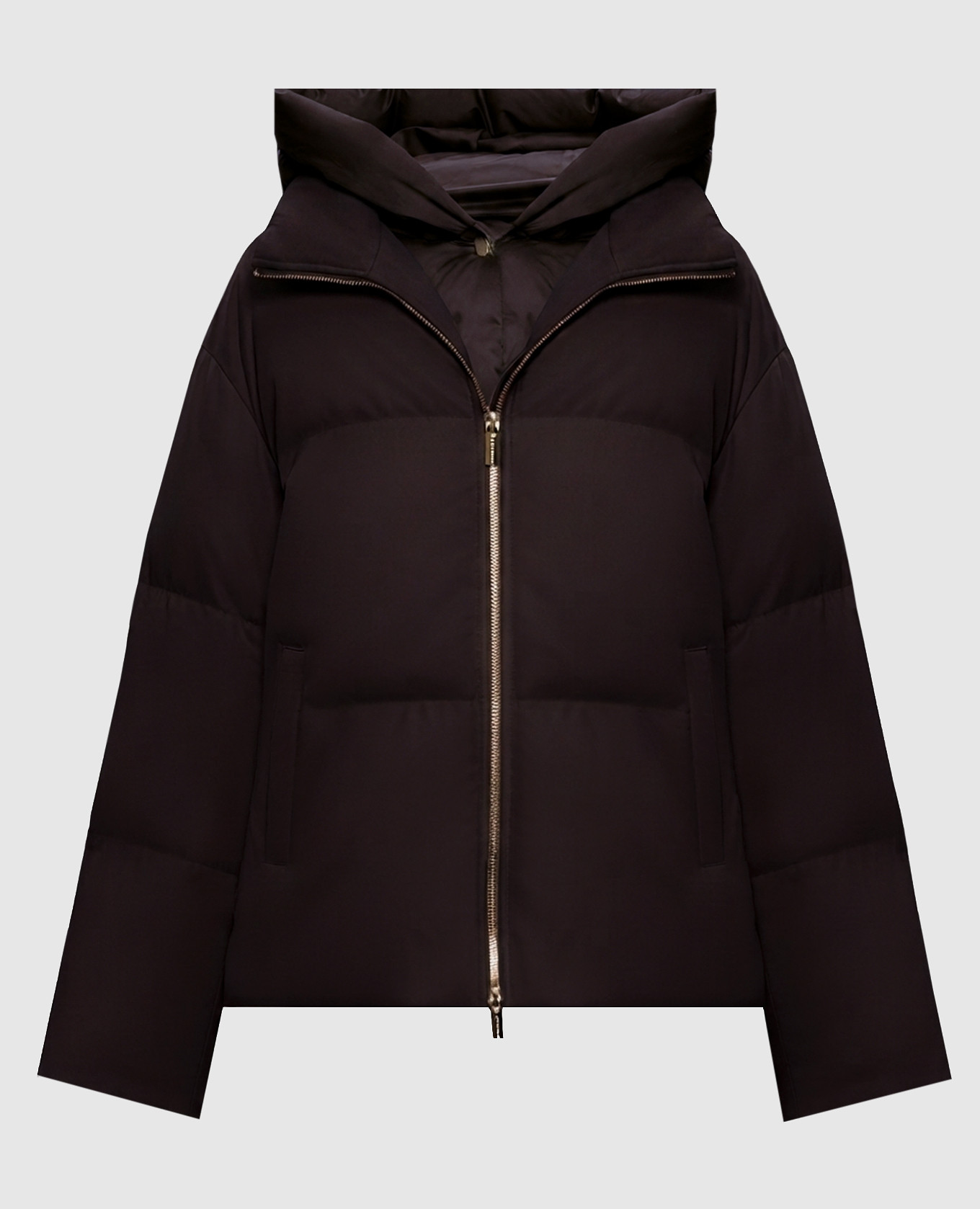 Dark brown down jacket