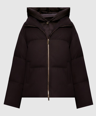 Dark brown down jacket