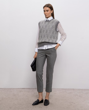 Peserico Gray vest with sequins A93137F05G9100