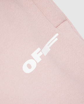 Off-White Children's pink sweatpants with Off print 44GCH00AS26F002