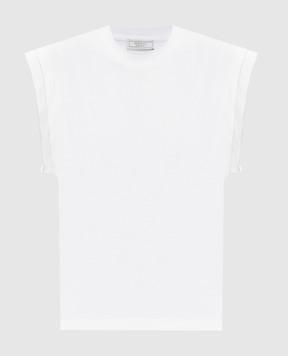 Peserico White top with chain A06236J05635A