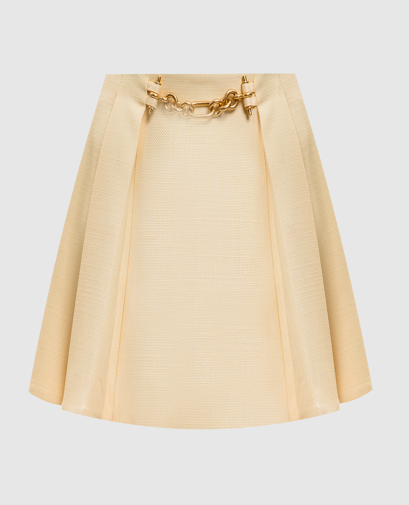 

Yellow mini skirt with chain Balmain