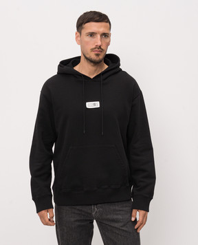 Maison Margiela MM6 Black hoodie with patch SH0GU0048M25025