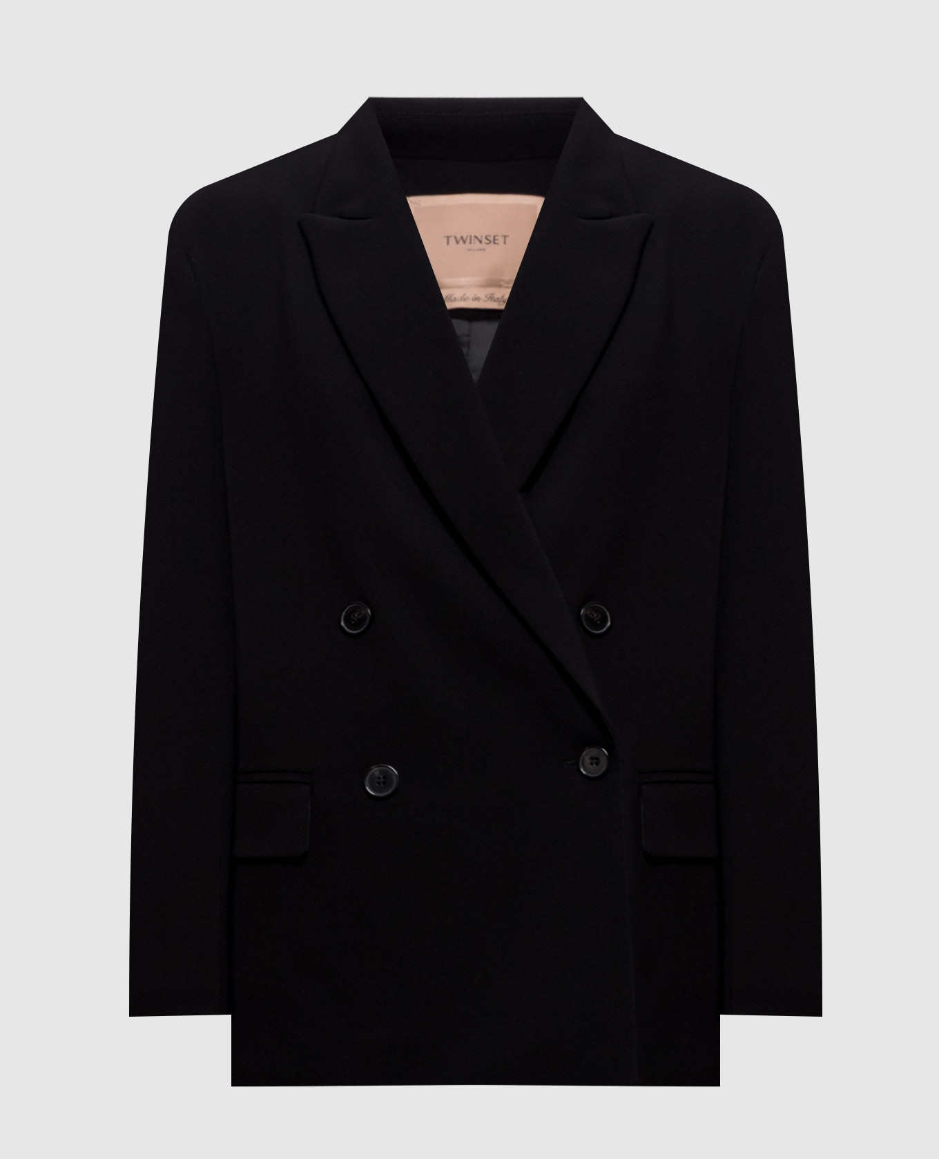 Black double-breasted jacket