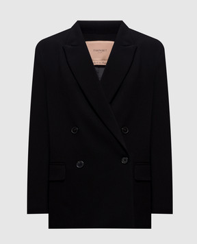 Twinset Black double-breasted jacket 262TF2010