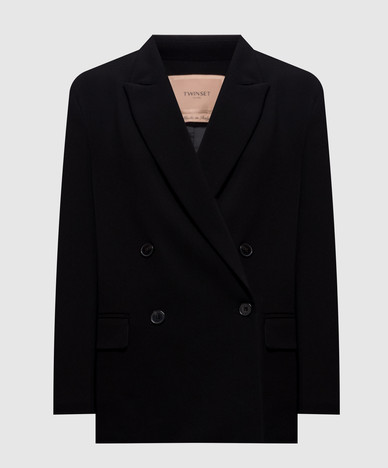 Black double-breasted jacket