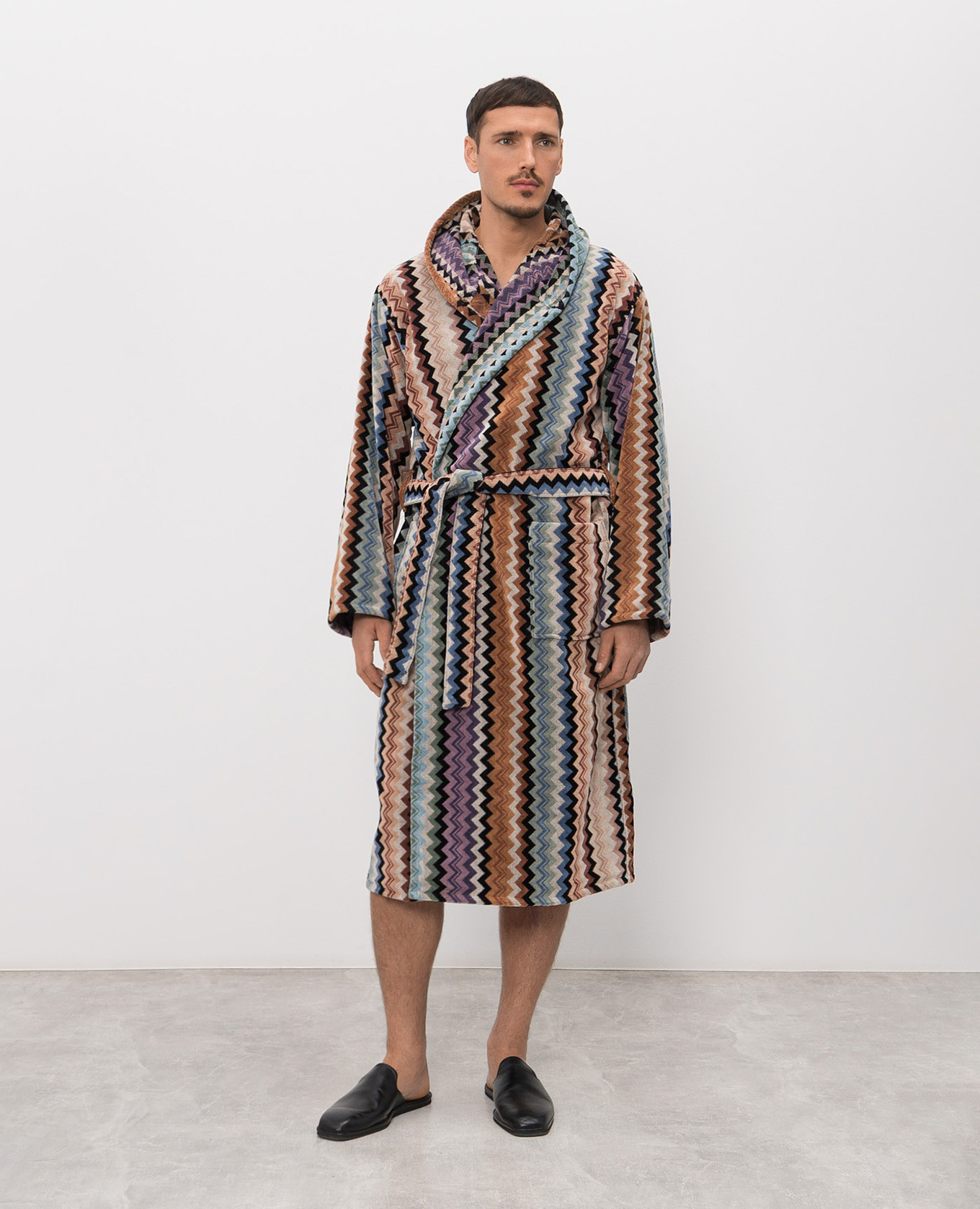 

Terry bathrobe Adam in a pattern Missoni Home, White