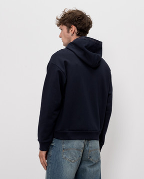 Fendi Blue sports jacket with logo patch FY1360AUPB