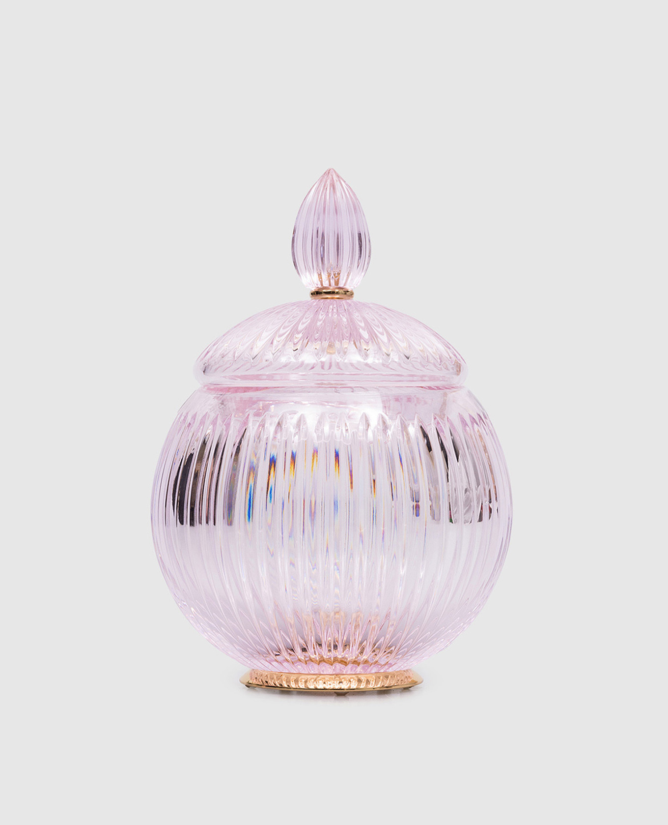 

Pink crystal organizer for cotton pads and sticks Elegance Treesseci