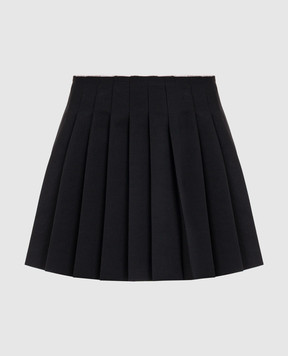 Maison Margiela MM6 Black pleated skirt with wool S52MC0024M35436