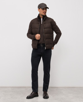 Enrico Mandelli Brown cashmere cardigan 2K088A5461