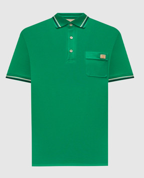 Valentino Green polo with logo patch 8V3MH01KAQJ