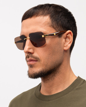 Stefano Ricci Prestige gold sunglasses SG32OMEWOOD