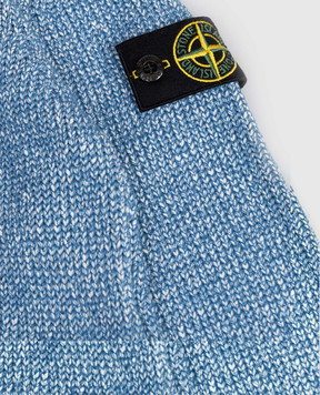 Stone Island Children's blue sweater with logo patch L1S165100014S0M1514