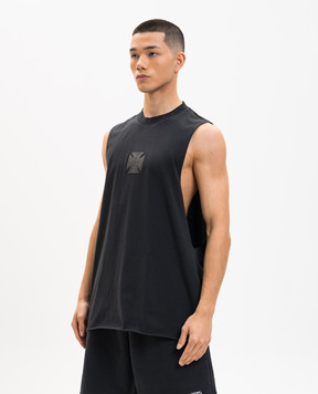 Vetements Black T-shirt with a patch ME76TR155B