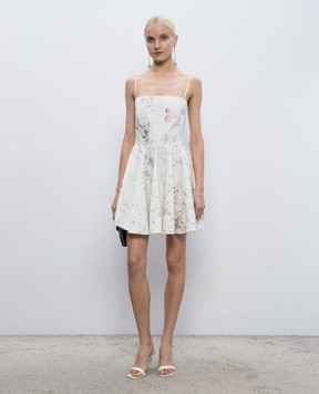 Givenchy White dress with floral print BW22VR16RD