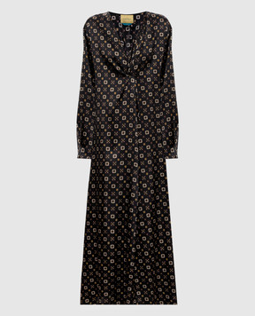 Momoni Black Eila dress with silk MODR06004MO