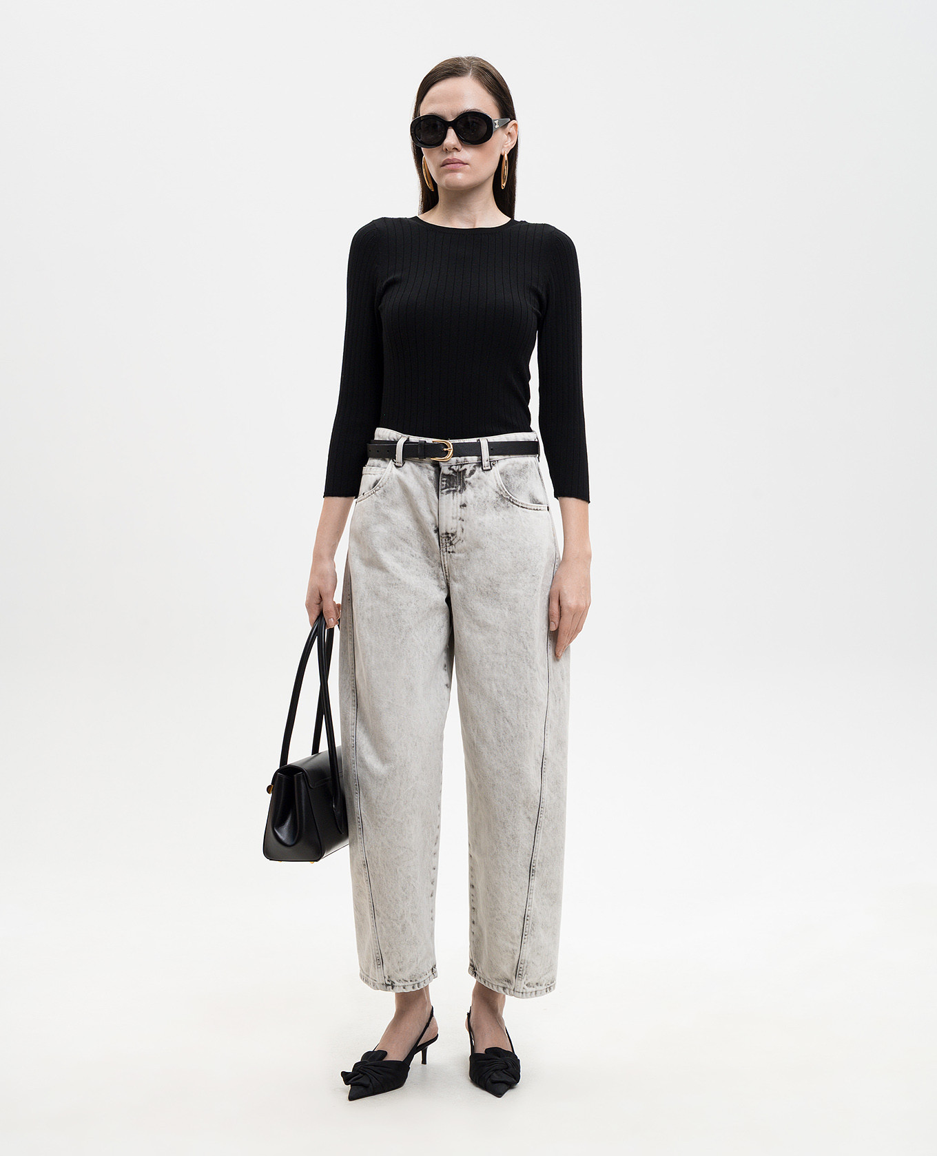 

Black ribbed top Solotre