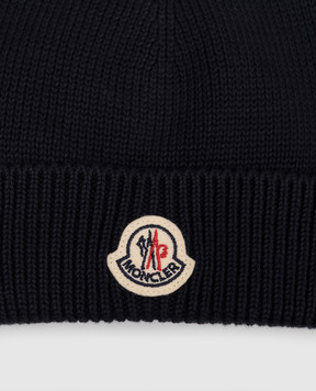 Moncler ENFANT Children's blue hat with logo L19513B00006M2861