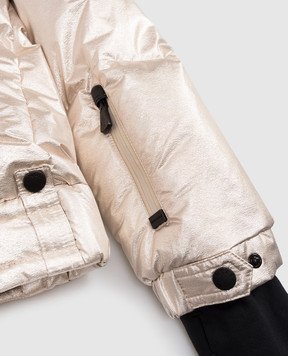 Moncler Grenoble ENFANT Violette children's beige ski down jacket K29571A00009598UZ1214