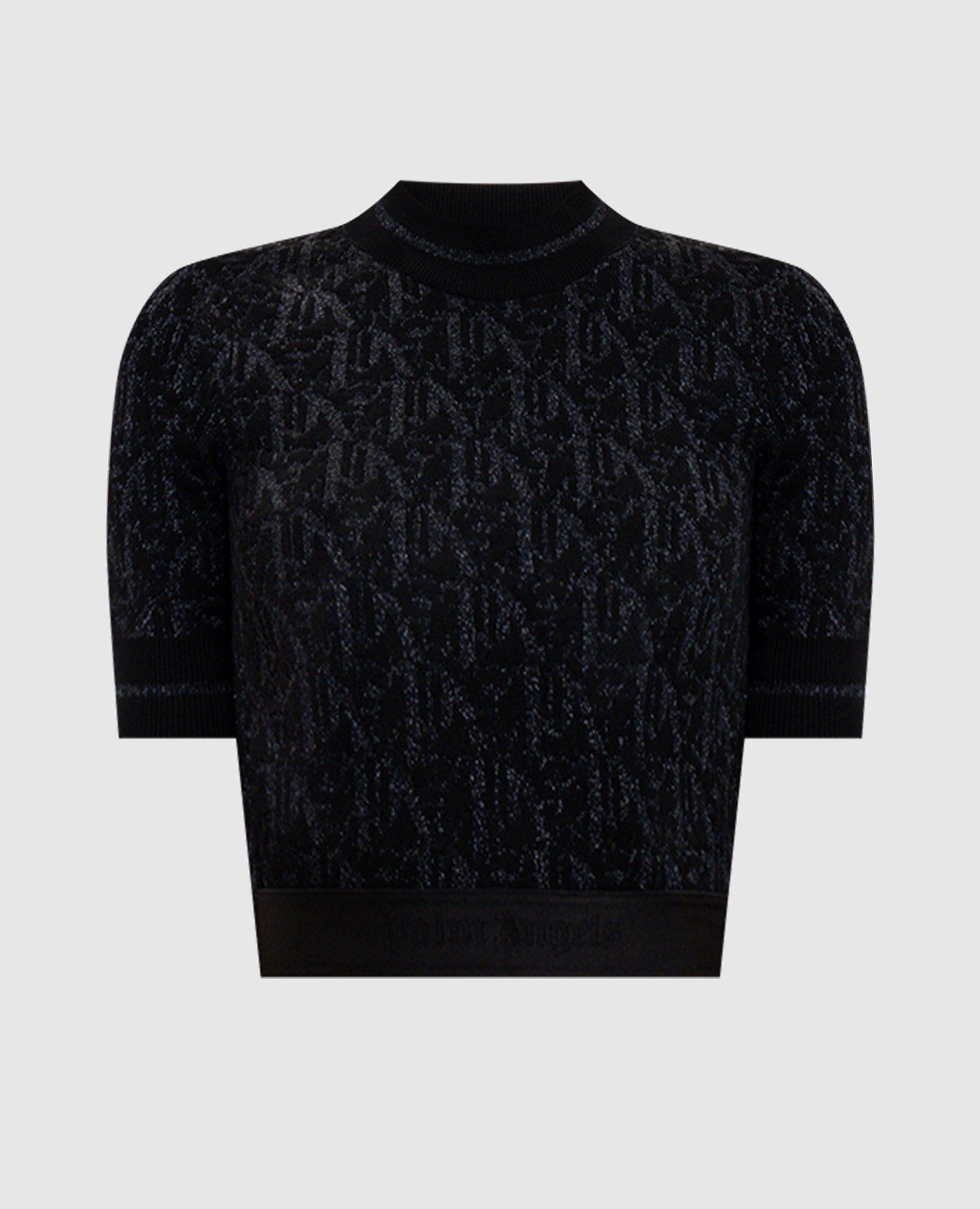 

Black top with lurex pattern Palm Angels s