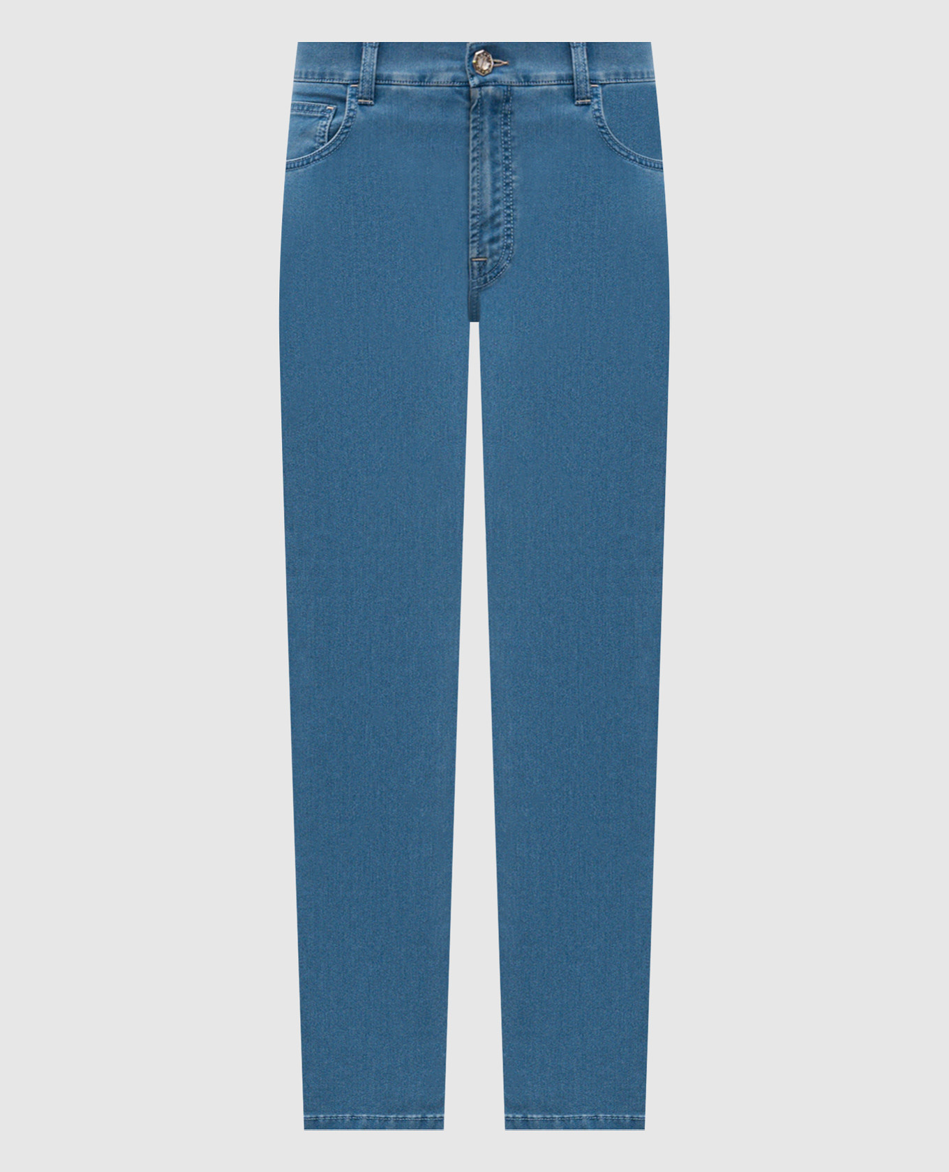 

Blue jeans with monogram logo Stefano Ricci