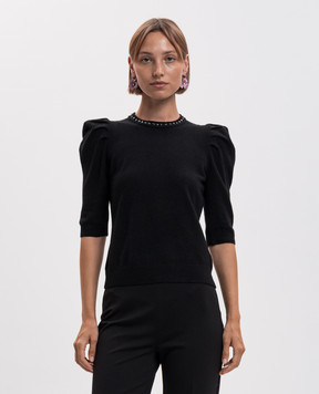 Twinset Black top with crystals 262AP3171