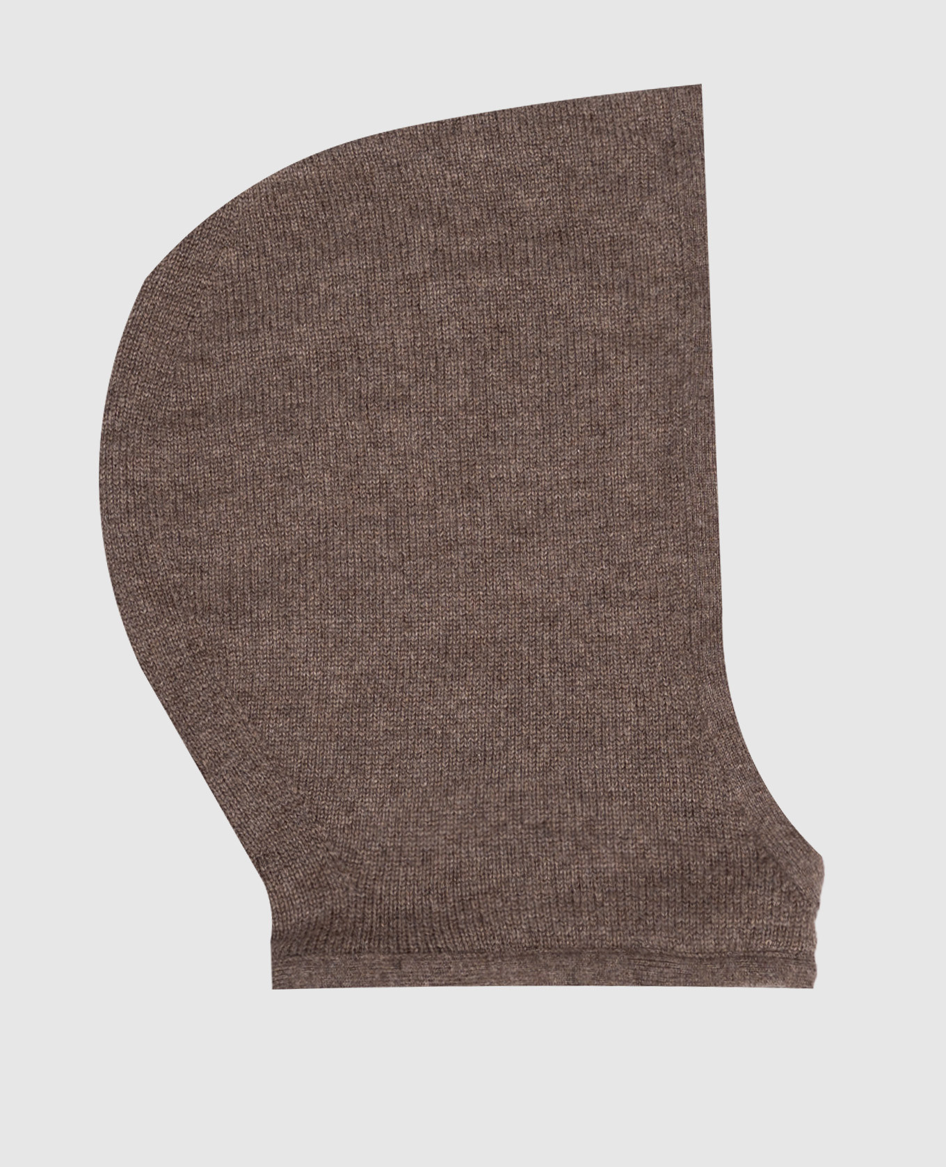 

Brown cashmere hood with logo Agnona