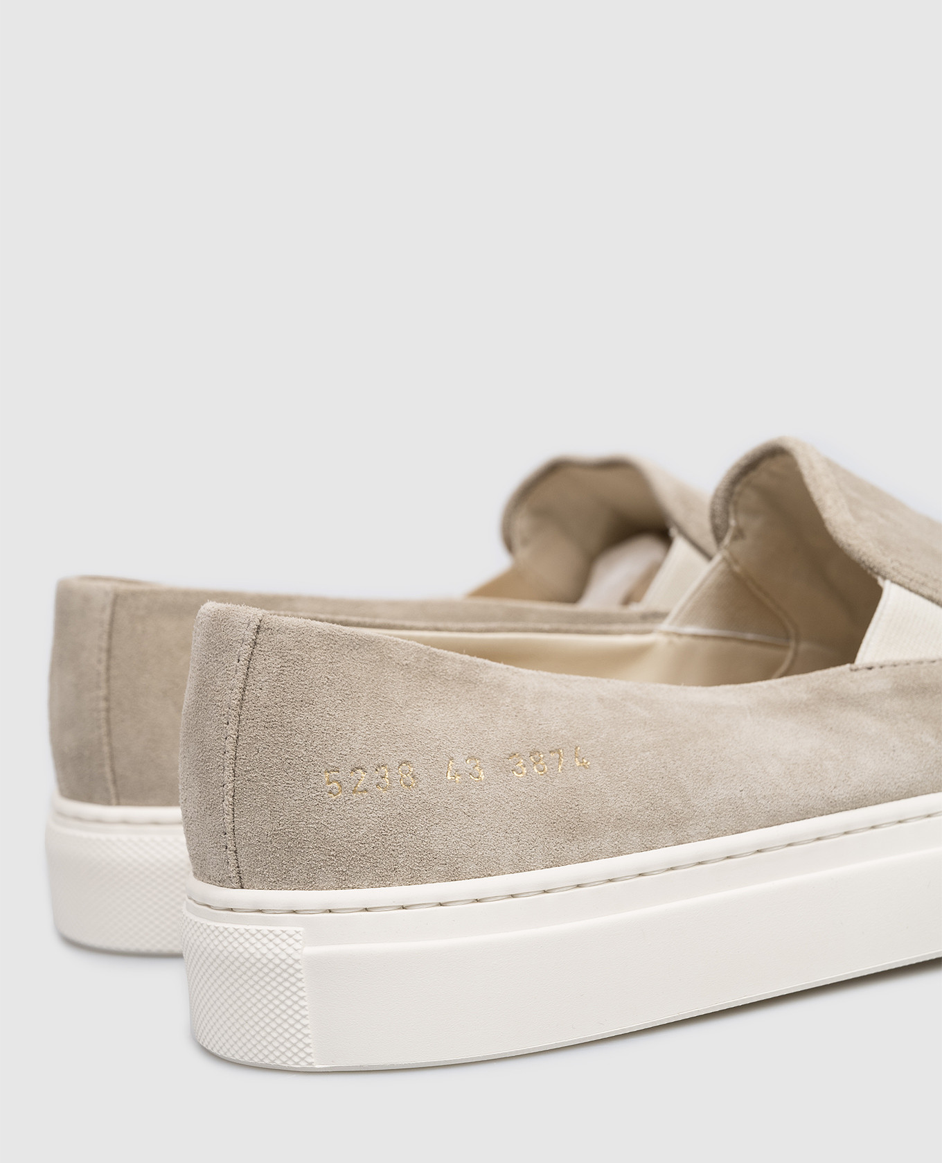 Beige suede slip-ons Common Project 5