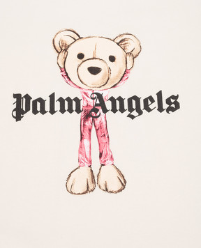 Palm Angels Children's beige T-shirt with print PGAA001S26JER002