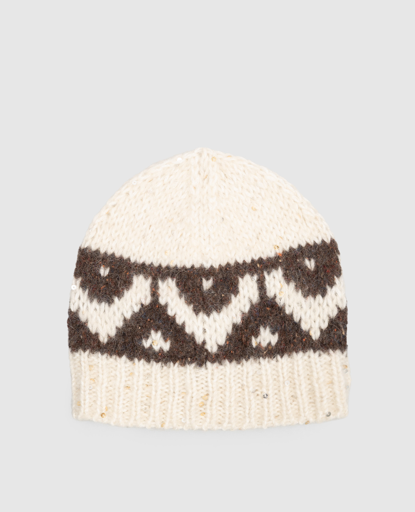 Beige alpaca wool hat Peserico