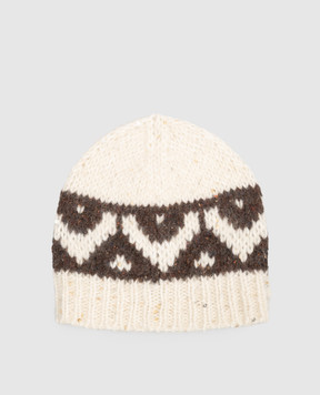 Peserico Beige alpaca wool hat S36231F03G9243