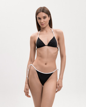 Balmain Black swimsuit with PB embroidery BKB972460