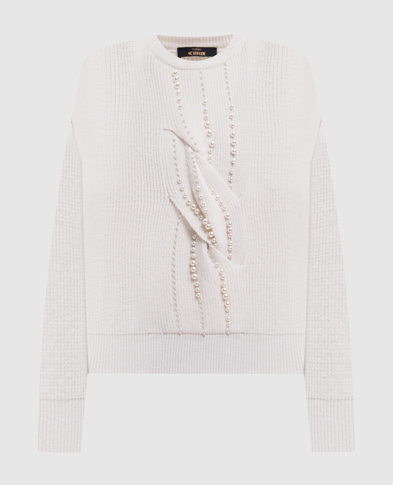 Ivory sweater with beads