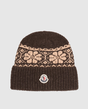 Moncler ENFANT Children's brown hat with wool L29543B00015M4505