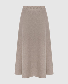 Solotre Beige wool skirt M3AC0064
