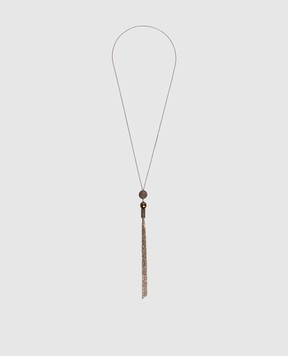 Peserico Brown chain with pendant with monil chain A35534C0CC906