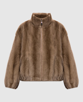 Rindi Brown mink fur coat 052VS026