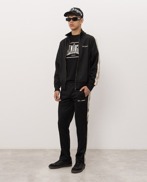 Palm Angels Black sweatpants with logo embroidery PAMCJ002FB001