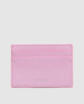 Off-White Pink leather cardholder Diag OWND04DS26LEA003