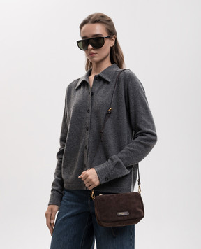 Gianni Chiarini Brown suede crossbody bag Nora BS10224CMPL